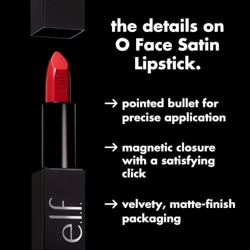 e.l.f. O Face Satin Lipstick Vocal | Richly Pigmented, Nourishing, Long-Lasting Creamy Lipstick thumbnail 5