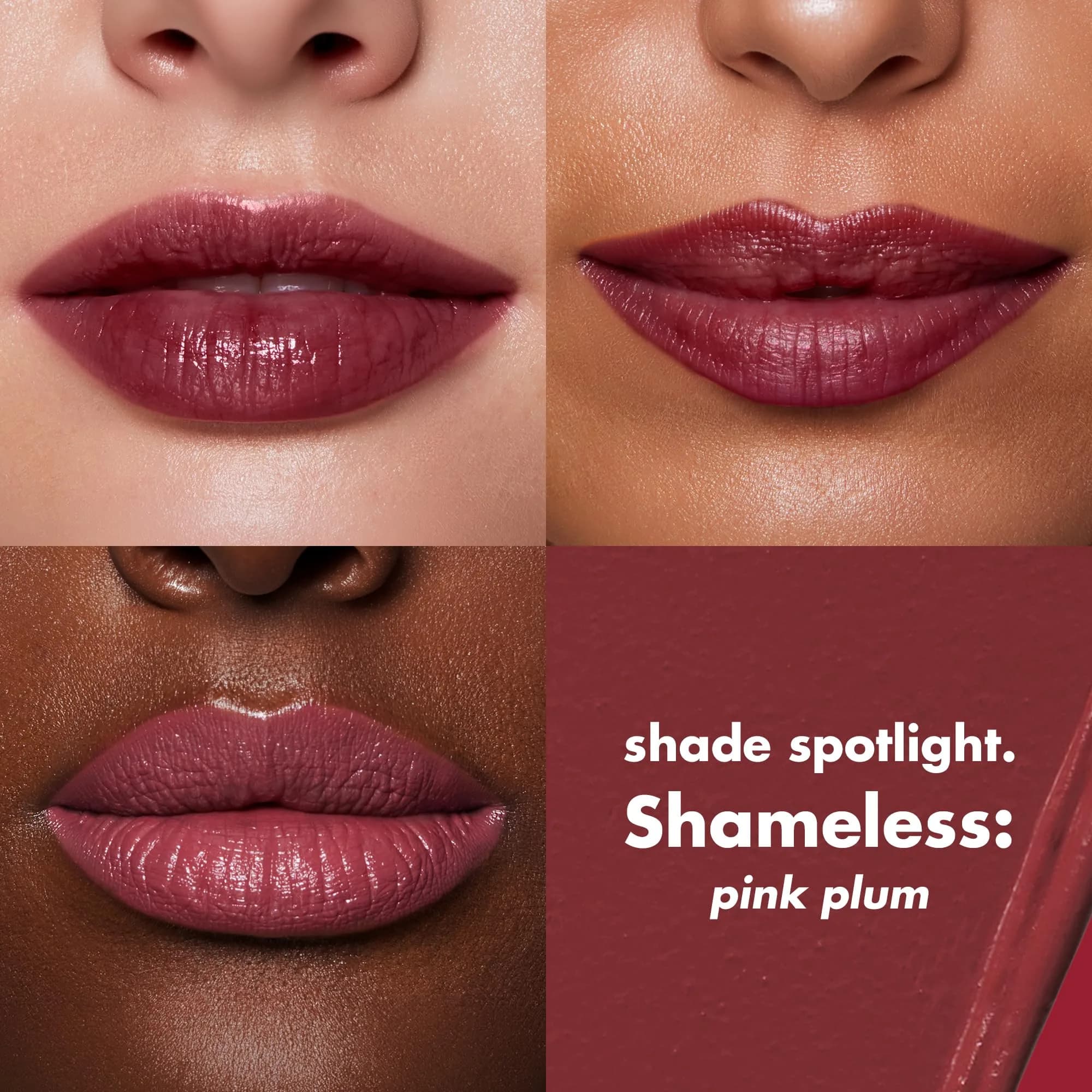 e.l.f. O Face Satin Lipstick Shameless | Vegan & Cruelty-Free Creamy Lipstick with Squalane & Jojoba Esters - view 2