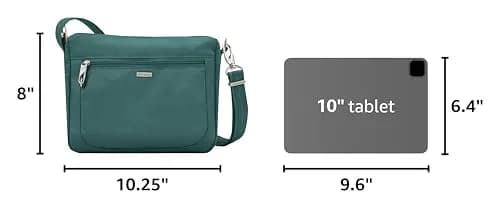 Travelon Anti-Theft Classic Small East/West Crossbody | RFID & Locking Security (70-120 chars) thumbnail 3