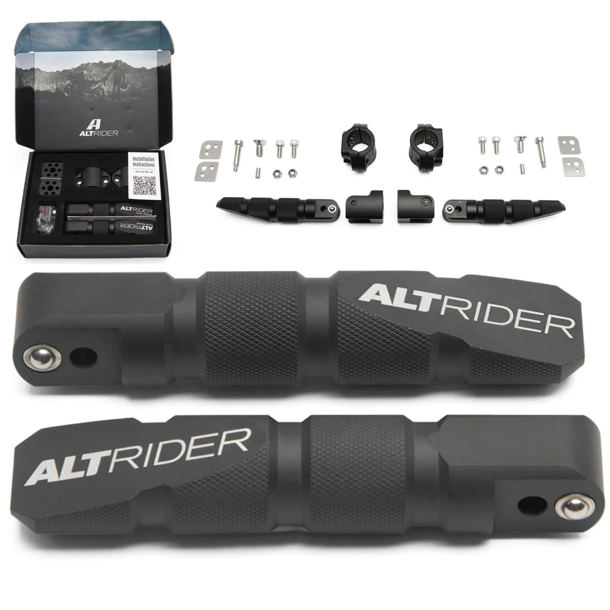 AltRider Universal Highway Pegs for Crash Bars Compatible With 1 Inch (25 mm) Diameter Bars | Heavy Duty, Rust-Resistant Motorcycle Foot Pegs