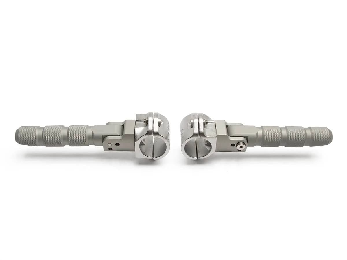 AltRider Universal Highway Pegs for Crash Bars Compatible With 7/8 Inch (22 mm) Diameter Bars | Heavy Duty, Rust-Resistant Motorcycle Foot Pegs — Silver / For 7/8 Inch (22 mm) Diameter Bar