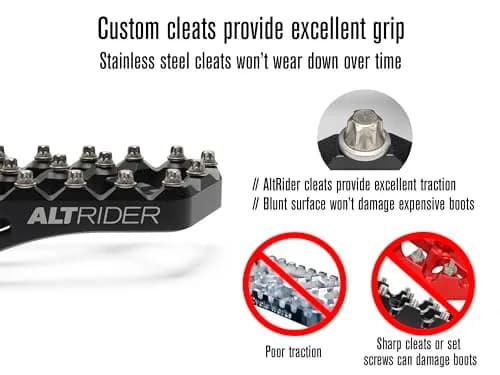 AltRider Adventure II Foot Pegs Compatible With Harley-Davidson Pan America 1250 - Heavy Duty Aluminum, Black thumbnail 7
