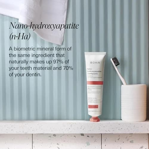Boka Fluoride Free Toothpaste with Nano Hydroxyapatite, Cinnamint Flavor, 118ml (4 Ounce) | Enamel Care for Sensitive Teeth thumbnail 4