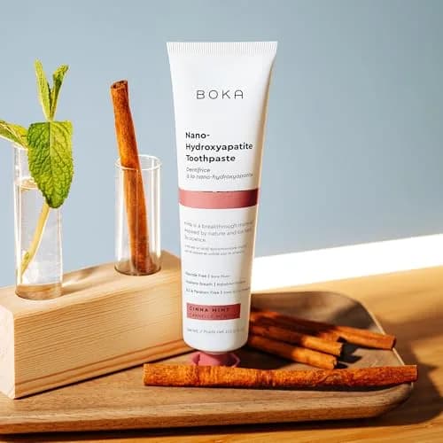 Boka Fluoride Free Toothpaste with Nano Hydroxyapatite, Cinnamint Flavor, 118ml (4 Ounce) | Enamel Care for Sensitive Teeth thumbnail 2