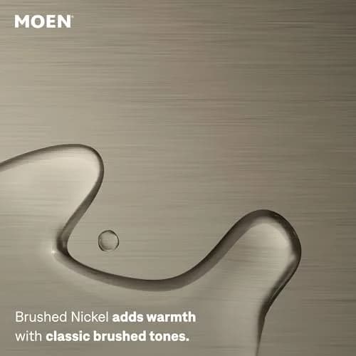 Moen 8-inch Wall Mount Curved Shower Arm with Flange, Brushed Nickel | 20.3 cm Reach for Standard Shower Setups thumbnail 3