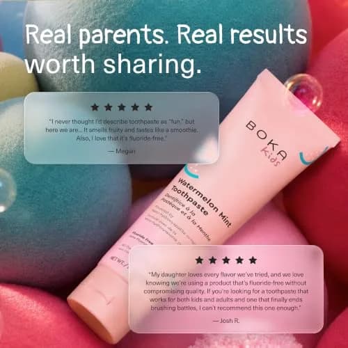 Boka Fluoride-Free Kids Toothpaste Watermelon Mint Nano Hydroxyapatite 113g (4 oz) | Enamel Strengthening thumbnail 8
