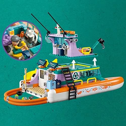 LEGO Friends Sea Rescue Boat 41734 | Ocean Life Role Play for Kids 7+ thumbnail 4