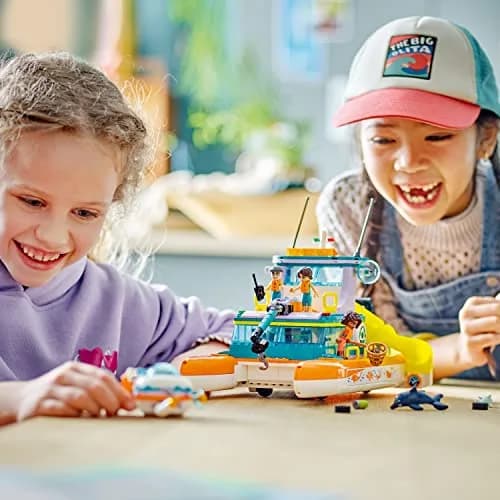 LEGO Friends Sea Rescue Boat 41734 | Ocean Life Role Play for Kids 7+ thumbnail 3