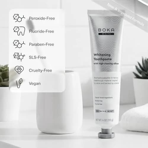 Boka Whitening Toothpaste with Nano Hydroxyapatite, 113g (4 Ounce) | Clinically Shown to Reduce Stains thumbnail 4