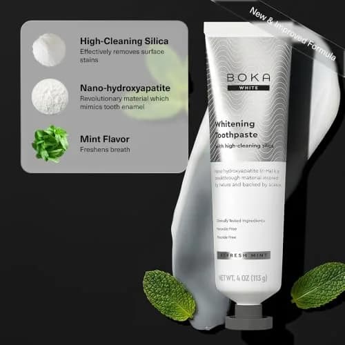 Boka Whitening Toothpaste with Nano Hydroxyapatite, 113g (4 Ounce) | Clinically Shown to Reduce Stains thumbnail 5