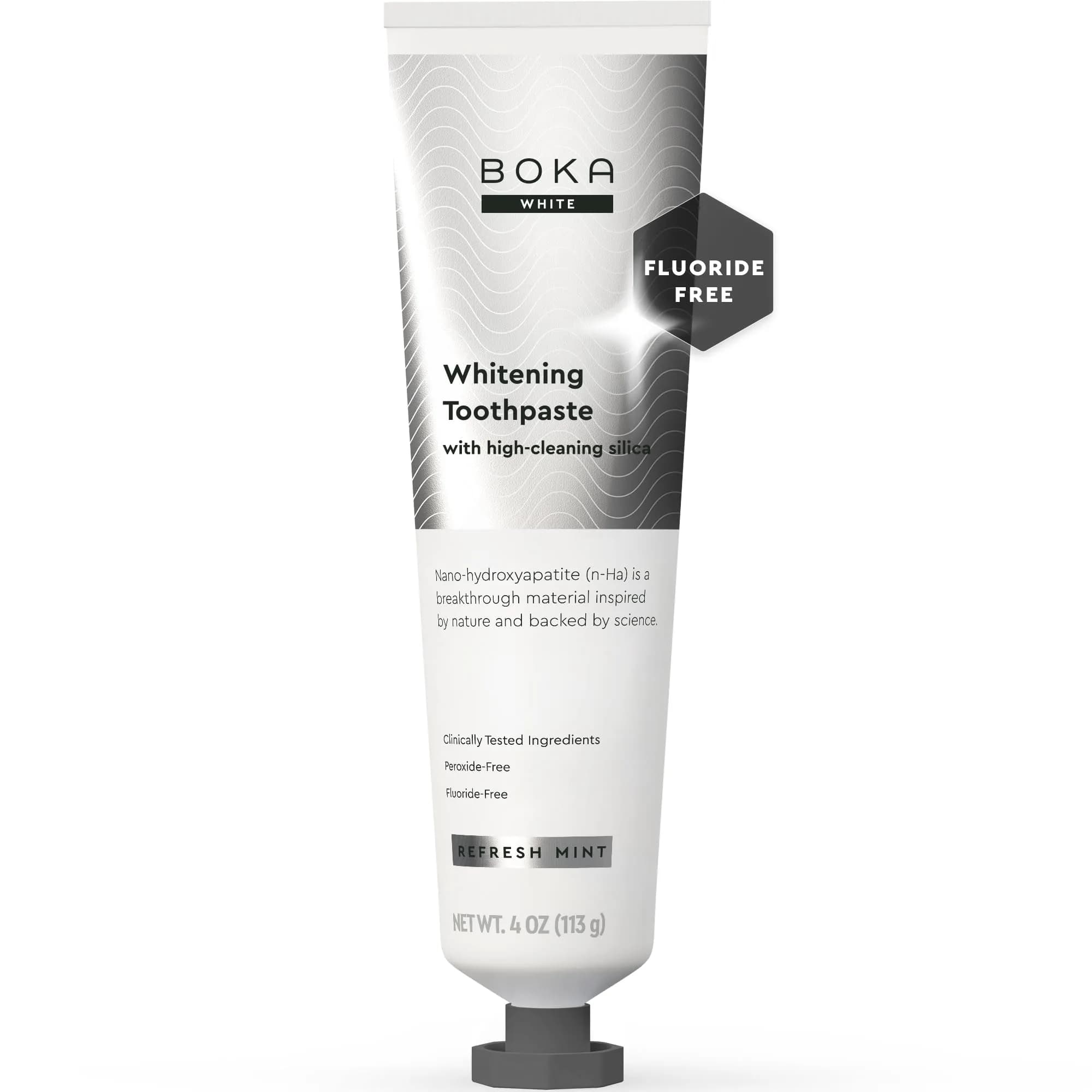 Boka Whitening Toothpaste with Nano Hydroxyapatite, 113g (4 Ounce) | Clinically Shown to Reduce Stains