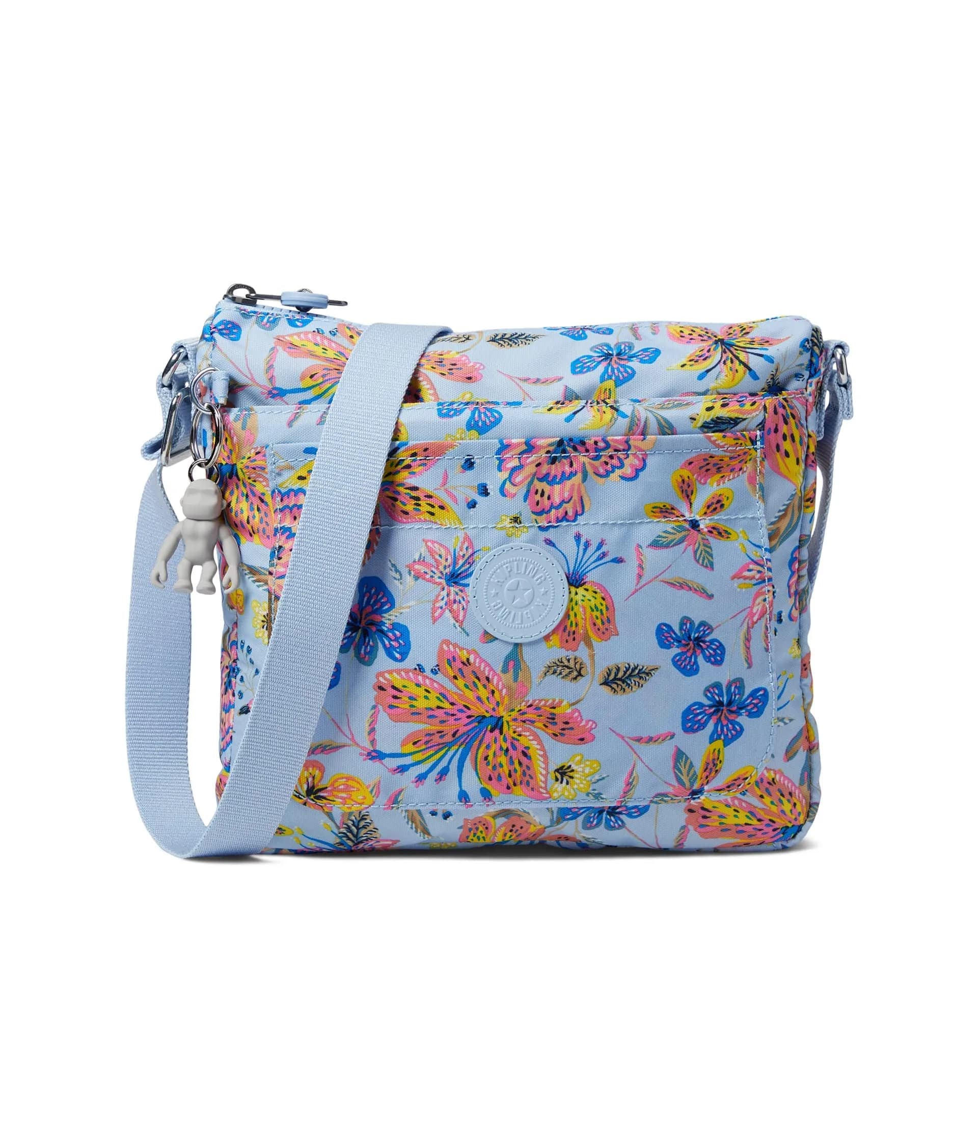 Kipling Sebastian Crossbody Bag 23cm (9") | Lightweight & Durable Nylon Messenger Bag — Wild Flowers / One Size