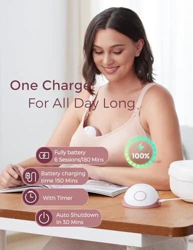 Momcozy Breast Pump Hands-Free Mobile Style Wearable M6 24mm | Discreet, Efficient & Comfortable for Moms thumbnail 2