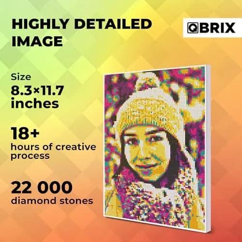 QBRIX Custom Diamond Painting Kit for Adults - Pop-Art A4 (21cm x 30cm) | Personalised Gem Art with Any Photo thumbnail 4