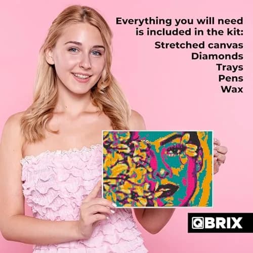 QBRIX Custom Diamond Painting Kit for Adults - Pop-Art A4 (21cm x 30cm) | Personalised Gem Art with Any Photo thumbnail 6