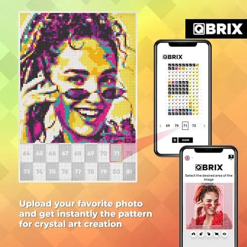 QBRIX Custom Diamond Painting Kit for Adults - Pop-Art A4 (21cm x 30cm) | Personalised Gem Art with Any Photo thumbnail 2