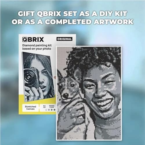 QBRIX Custom Diamond Painting Kit for Adults 21cm x 30cm (8.27 x 11.81 inches) | Personalised Gem Art from Any Photo thumbnail 5