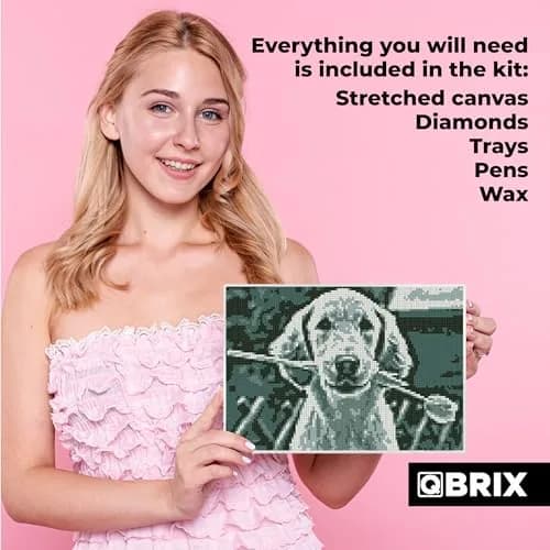 QBRIX Custom Diamond Painting Kit for Adults 21cm x 30cm (8.27 x 11.81 inches) | Personalised Gem Art from Any Photo thumbnail 6