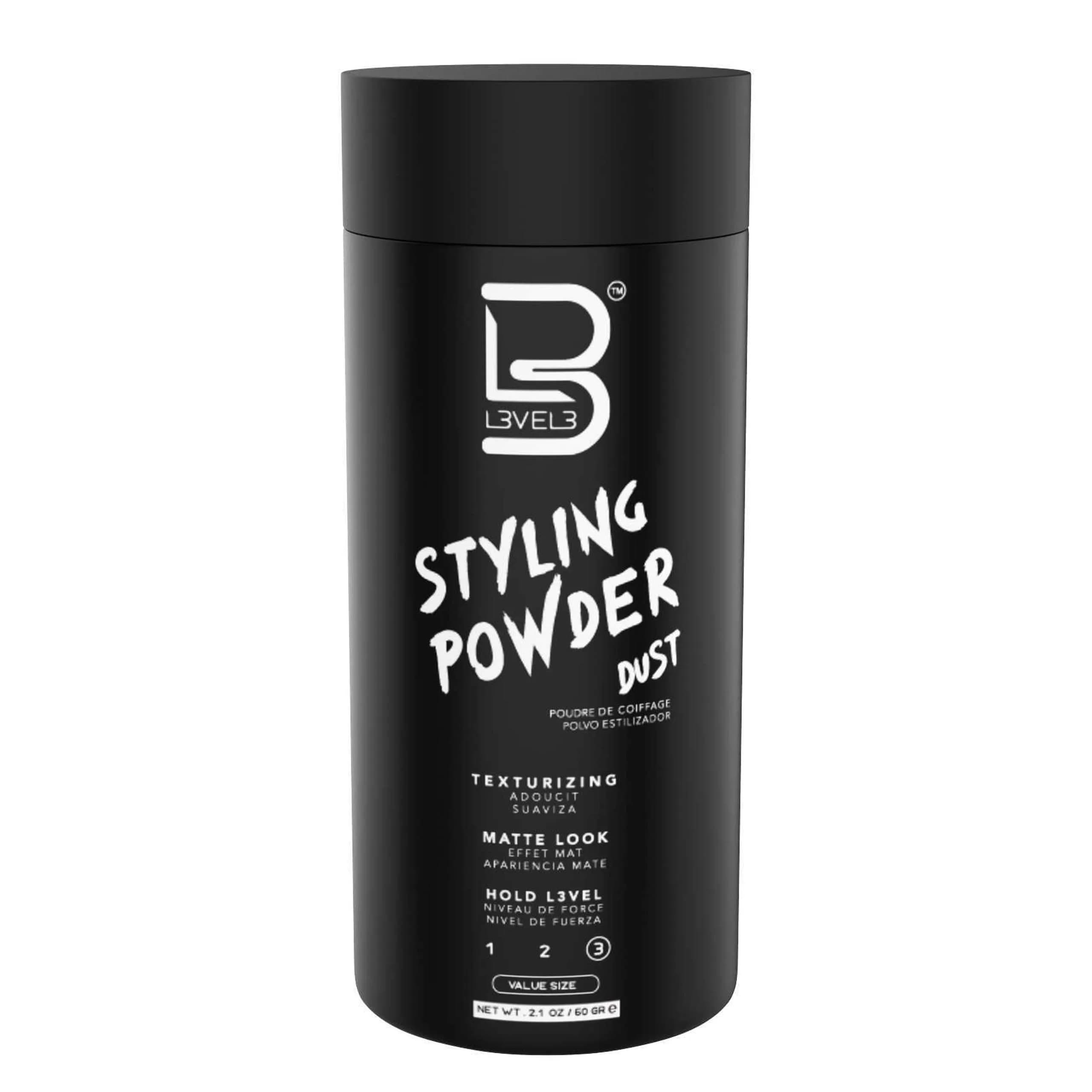 L3 Level 3 Styling Powder for Men, Natural Look, Volume & Texture, Matte Finish, 60 Grams | Easy Apply Hair Powder for India - main product image