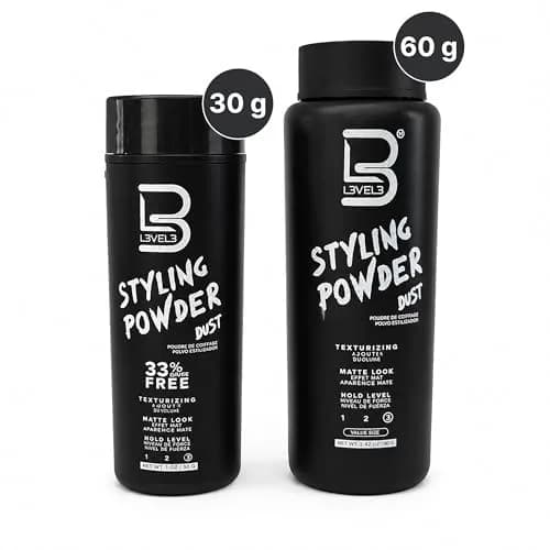 L3 Level 3 Hair Texture Powder for Men, Volume, Natural Look, 60 g (2.1 oz) | Fragrance-Free Matte Finish thumbnail 4
