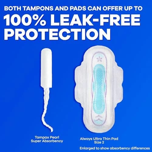 Tampax Pearl Tampons Multipack Super/Super Plus/Ultra Absorbency Unscented 102 Count | LeakGuard Braid for 8-Hour Protection thumbnail 6