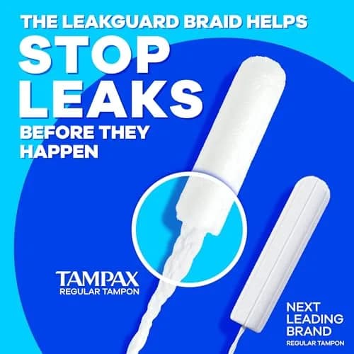 Tampax Pearl Tampons Multipack Super/Super Plus/Ultra Absorbency Unscented 102 Count | LeakGuard Braid for 8-Hour Protection thumbnail 3