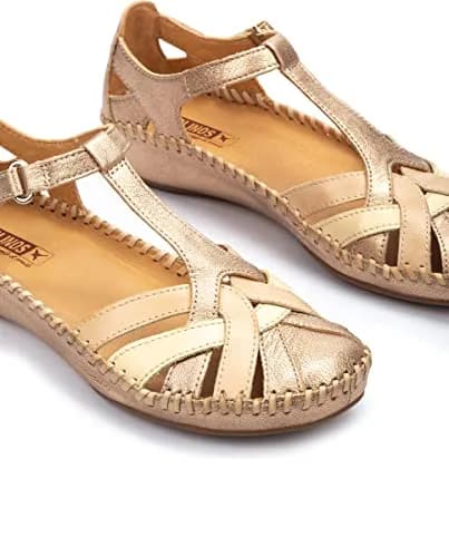 PIKOLINOS P. Vallarta Women’s Wedge Sandals | Leather | Gold | 11 US thumbnail 4