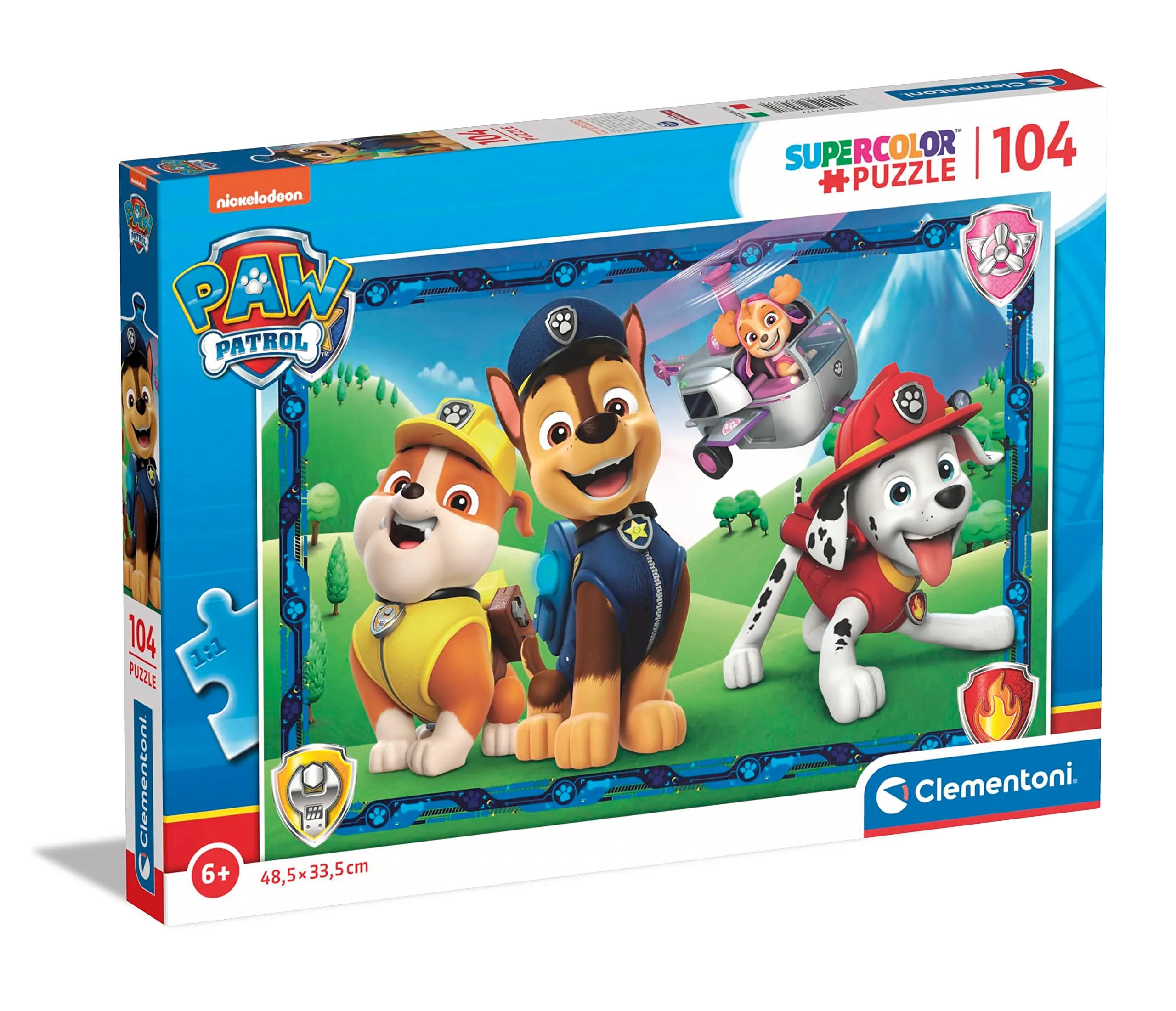 Clementoni Paw Patrol Supercolor Puzzle 104 Pieces | Educational Jigsaw for Kids Age 6+ - main product image