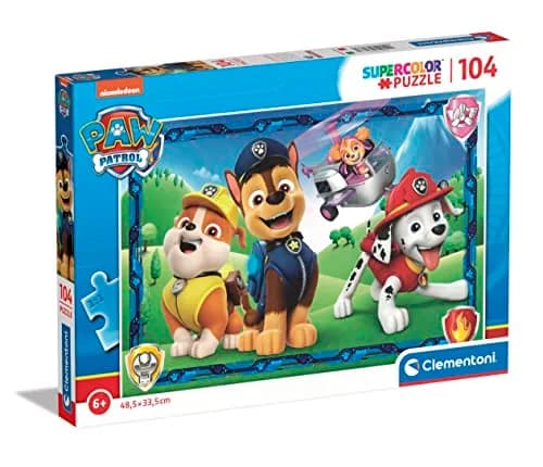 Clementoni Paw Patrol Supercolor Puzzle 104 Pieces | Educational Jigsaw for Kids Age 6+ thumbnail 1