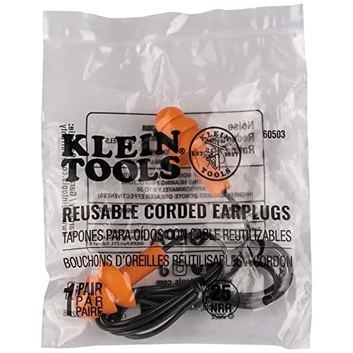 Klein Tools 6050350 Corded Earplugs, 25dB NRR, 50-Pair Dispenser Pack | Reusable Noise Reduction for Construction & Loud Environments thumbnail 5