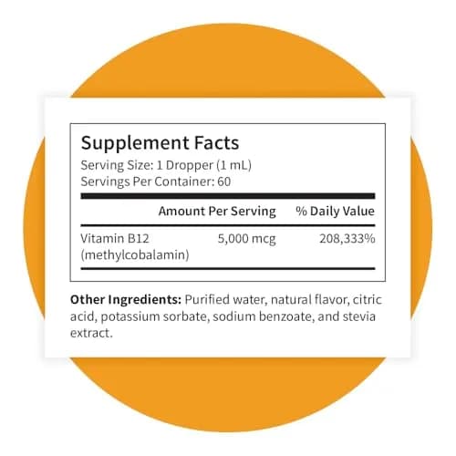 Pattern Wellness Vitamin B12 Liquid 2 fl. oz (60mL) – Vegan Citrus Flavor for Energy & Immunity Support thumbnail 9