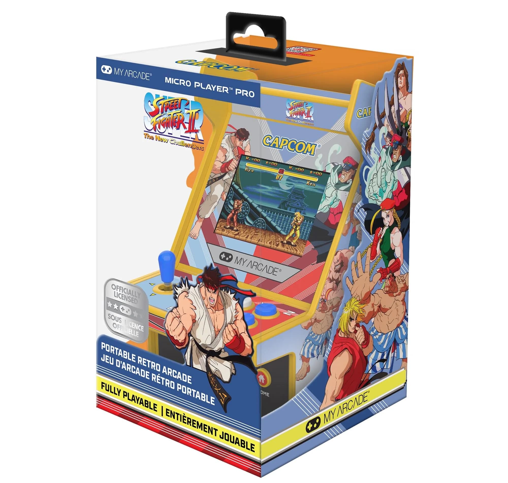 My Arcade Super Street Fighter II Micro Player Pro: Capcom Games, Classic Arcades, 2 Games in 1 (4 AA Batteries Not Included, USB-C Not Included)