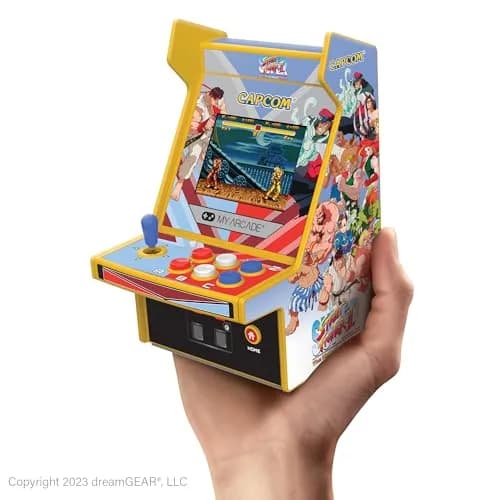 My Arcade Super Street Fighter II Micro Player Pro: Capcom Games, Classic Arcades, 2 Games in 1 (4 AA Batteries Not Included, USB-C Not Included) thumbnail 5