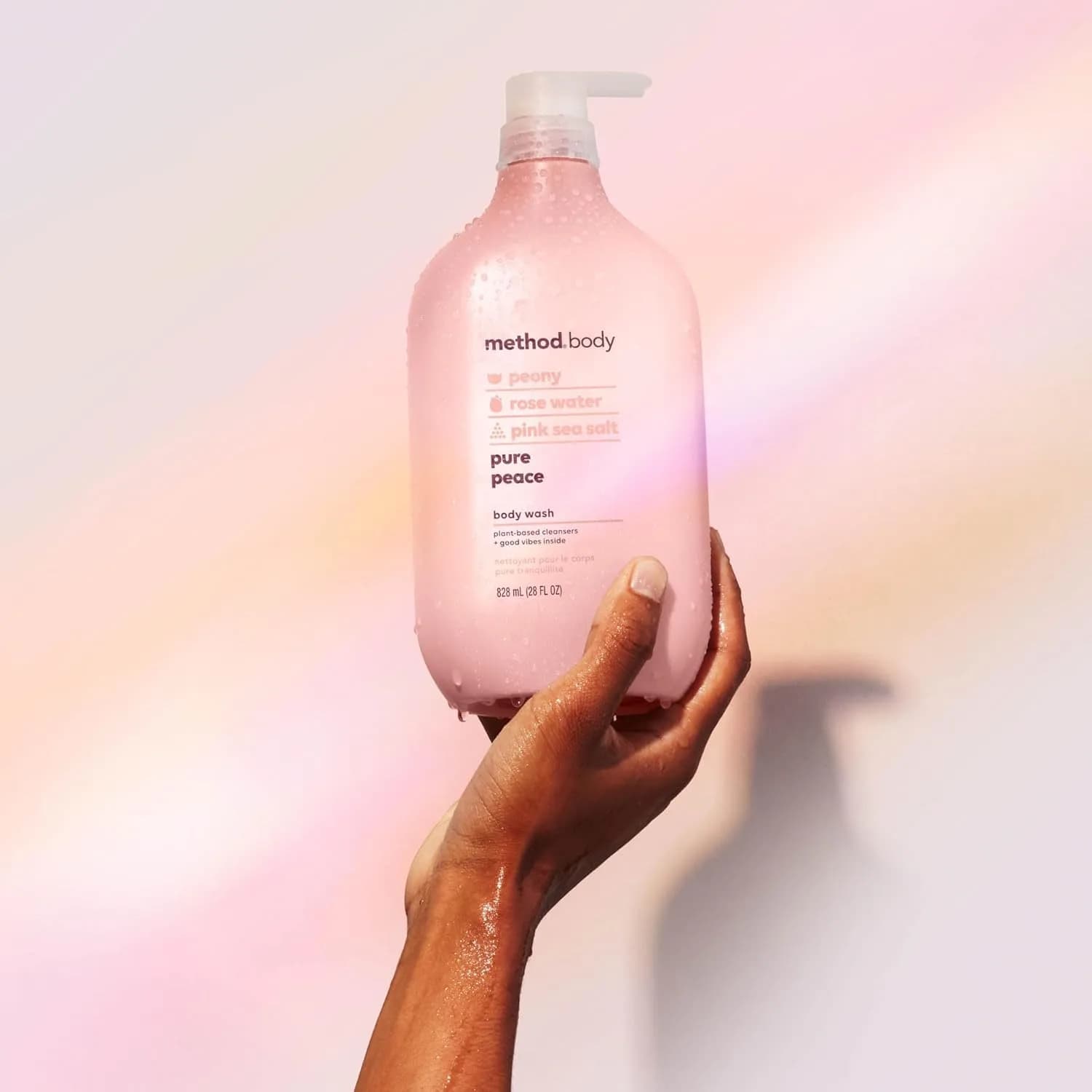 Method Pure Peace Body Wash with Peony, Rose Water & Pink Sea Salt, 794g (28 oz) | Gentle Hydrating Cleanser - view 6
