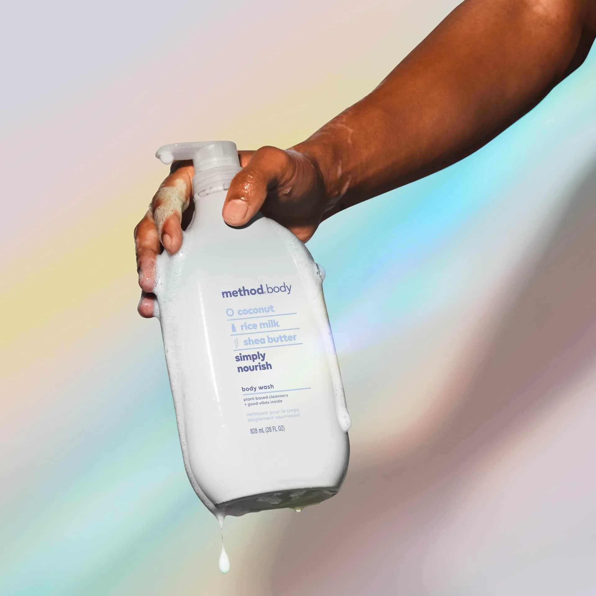Method Simply Nourish Body Wash with Coconut, Rice Milk & Shea Butter, 28 oz (828 ml) | Gentle Hydration for Soft Skin - view 6