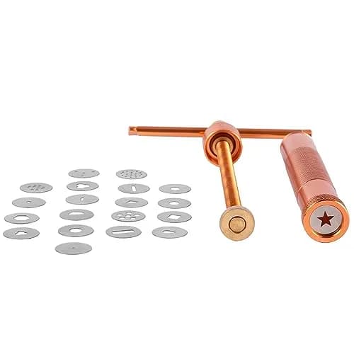 YAMHOHO Pink Clay Extruder Tool Set with 20 Discs | 16.5 cm (6.5 in) Stainless Steel & Aluminum Alloy thumbnail 3