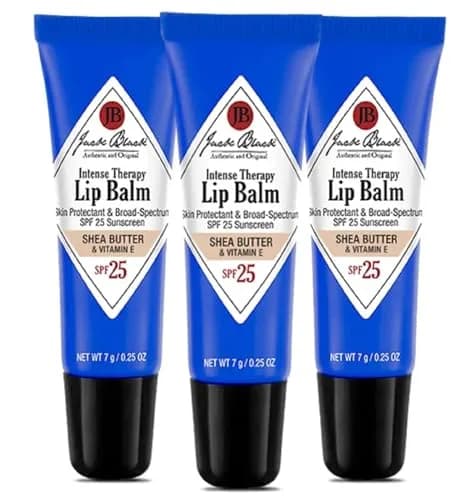 Jack Black Intense Therapy Lip Balm SPF 25 (7.5ml / 0.25 Fl Oz) | Pack of 3 with Shea Butter & Vitamin E thumbnail 1