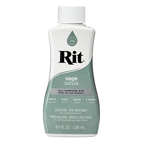 Rit All-Purpose Liquid Fabric Dye, Sage Green 237ml (8 Fl Oz) - Concentrated for Cotton, Linen, Silk, Wool, Rayon, Nylon thumbnail 1