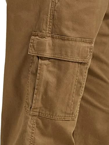 Wrangler Authentics Men's Relaxed Fit Stretch Cargo Pant, Kangaroo, 34W x 32L | Durable, Comfortable & Versatile thumbnail 5