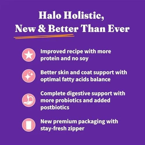Halo Holistic Dry Dog Food, Wild-Caught Salmon & Whitefish Recipe, 3.5 lb | Supports Digestive & Skin Health thumbnail 5
