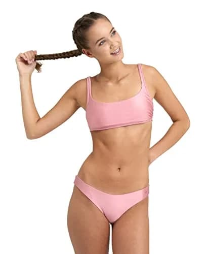 ARENA Women's Shila Bralette Bikini Set Two-Piece Beach Swimsuit XX-Large | Quick Drying, Pink Powder thumbnail 1