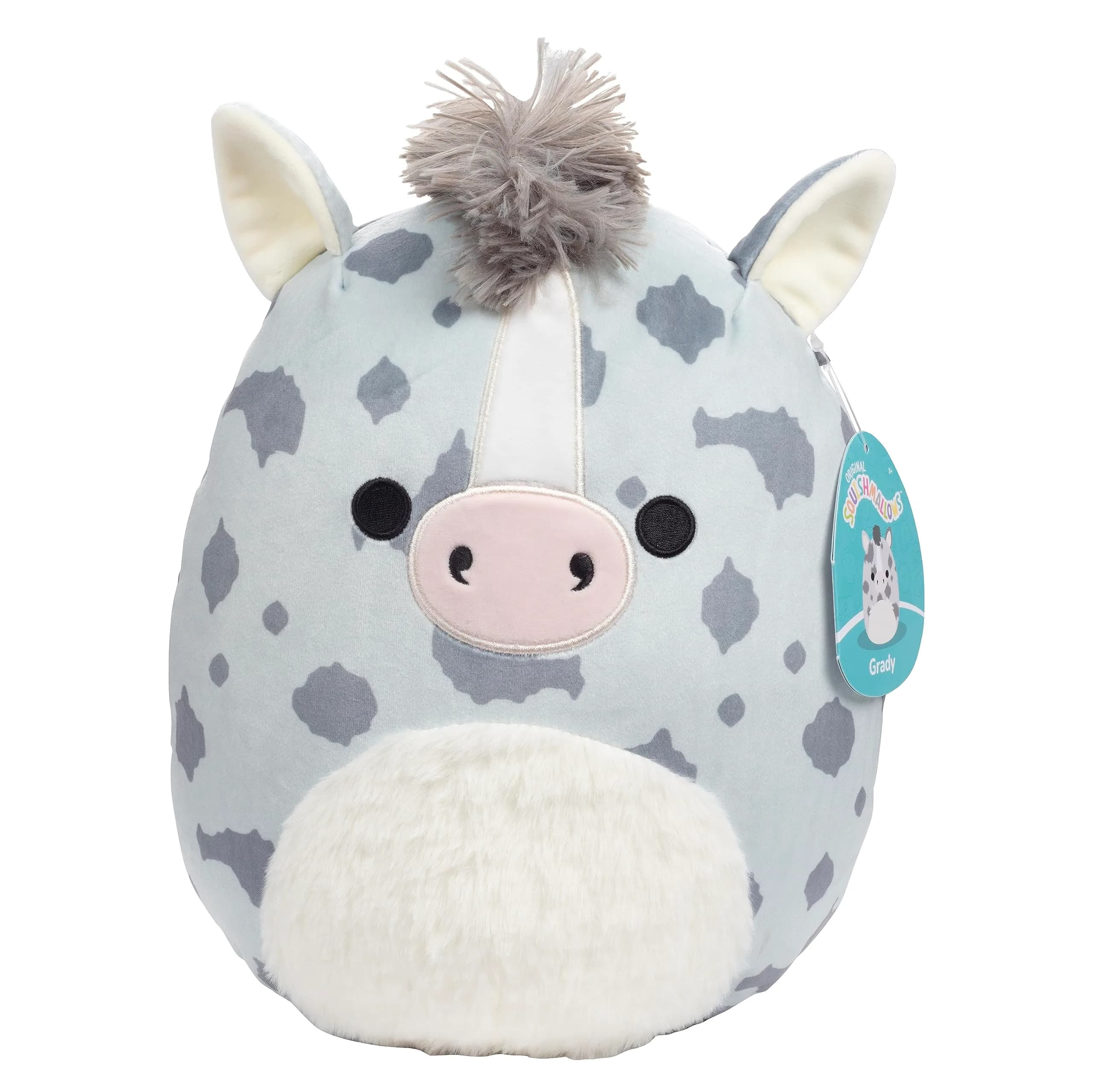 Squishmallows 10-Inch Grady the Horse | Soft Plush Toy for Kids & Collectors — Grey