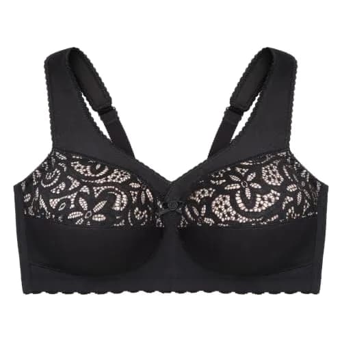 Glamorise Plus Size MagicLift Cotton Support Bra Wirefree 36D | Comfort & Support thumbnail 4