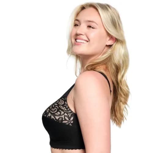 Glamorise Plus Size MagicLift Cotton Support Bra Wirefree 36D | Comfort & Support thumbnail 7