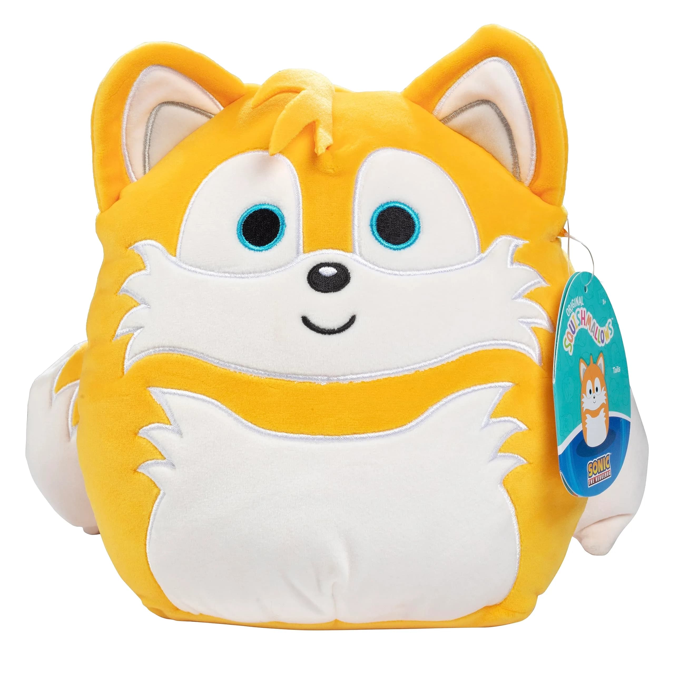 Squishmallows 8-Inch Tails Sonic Plush Toy for Kids, Unisex, Soft & Cuddly (8 inches) — Tails