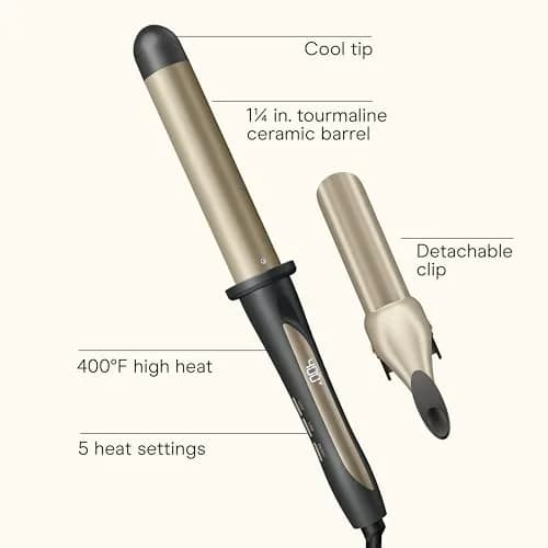 INFINITIPRO BY CONAIR Tourmaline Ceramic Curling Wand 1.25" | Frizz-Free Waves & Curls thumbnail 2