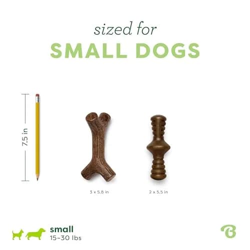 Benebone 2-Pack Maplestick/Zaggler Durable Dog Chew Toys, Small | Real Bacon & Maple Flavors, Made in USA thumbnail 4