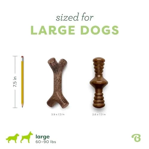 Benebone 2-Pack Maplestick & Zaggler Durable Dog Chew Toys, Large | Real Bacon & Maple Flavors, Made in USA thumbnail 4
