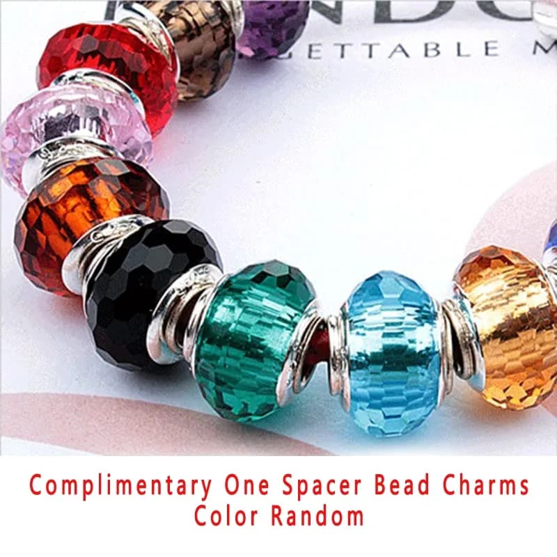HappyStar 925 Sterling Silver Charms for Bracelets & Necklaces | Bead Pendants with Zirconia (4.6mm, 5mm) thumbnail 5