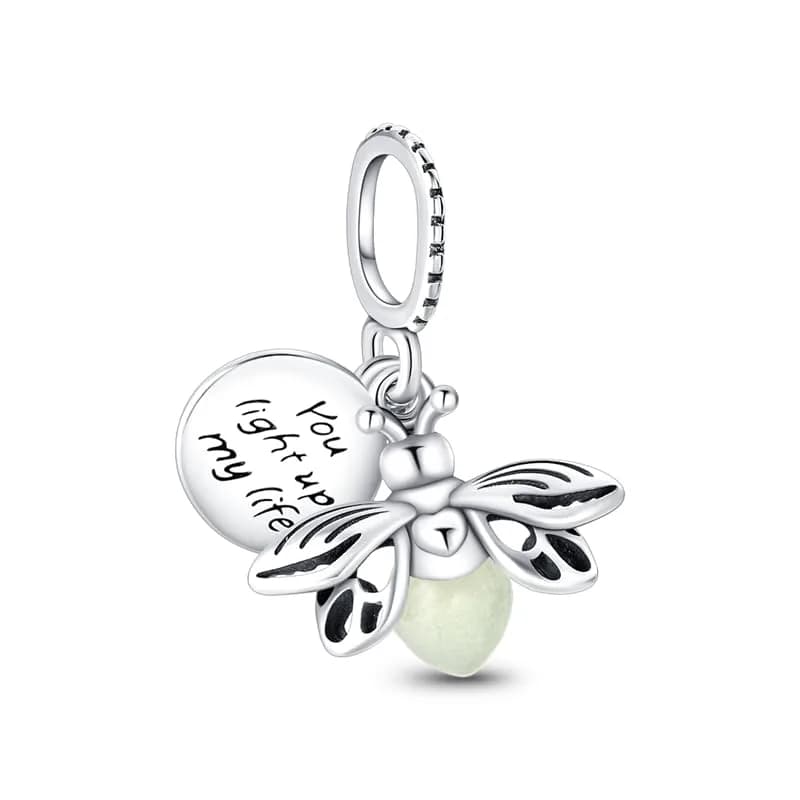 HappyStar 925 Sterling Silver Charms for Bracelets & Necklaces | Bead Pendants with Zirconia (4.6mm & 5mm holes) | Gift for Couples & Sisters thumbnail 7